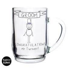 Personalised Purple Ronnie Male Wedding Tankard